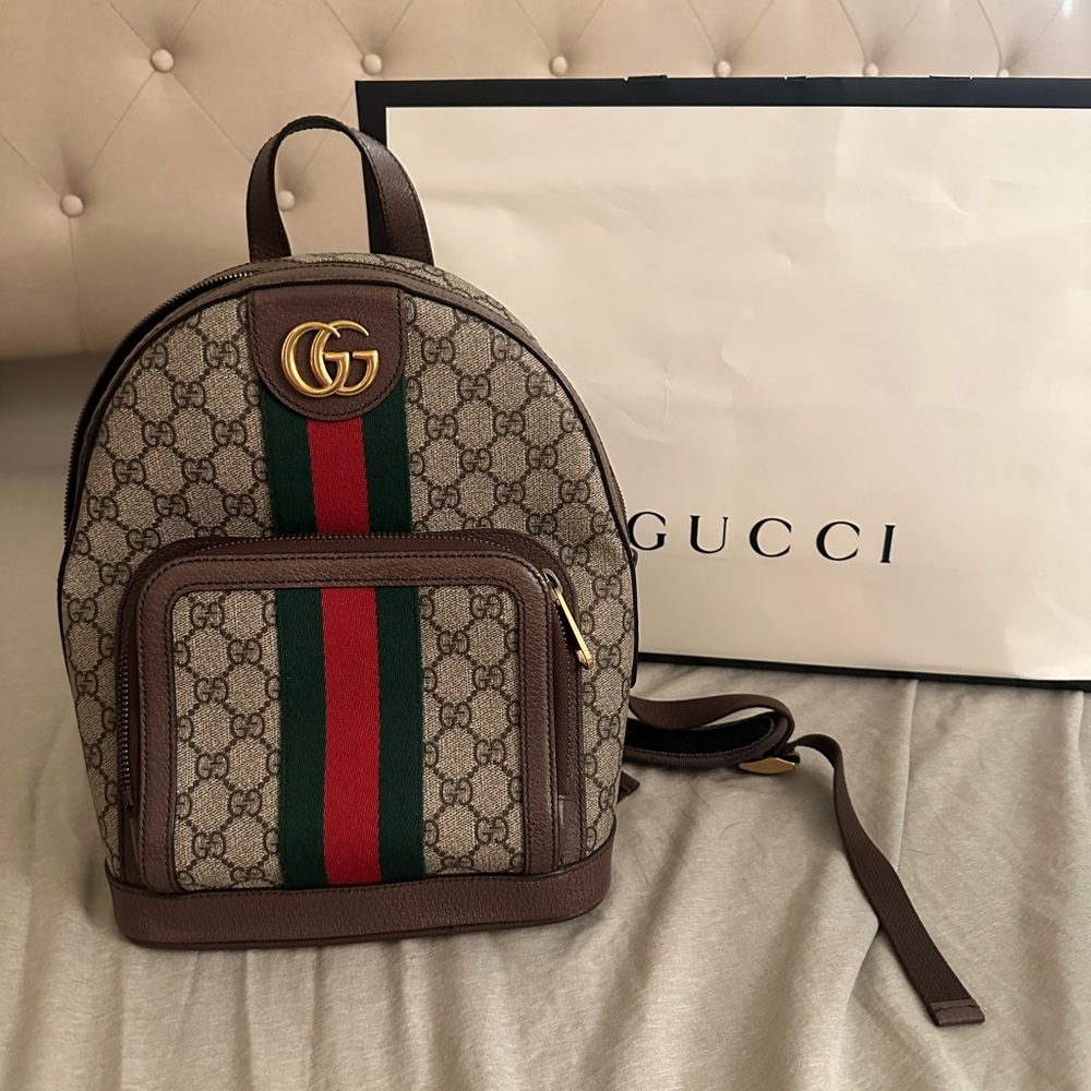 Authentic Gucci GG Ophidia Small Backpack.